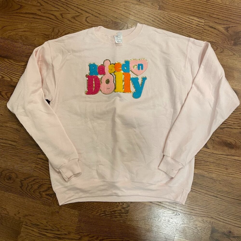 Light Pink Raised on Dolly Sweatshirt - Dolly Parton Merch